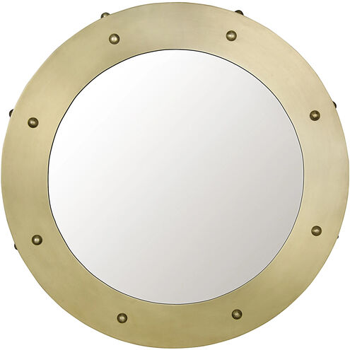 Clay 36 X 36 inch Antique Brass Mirror, Large