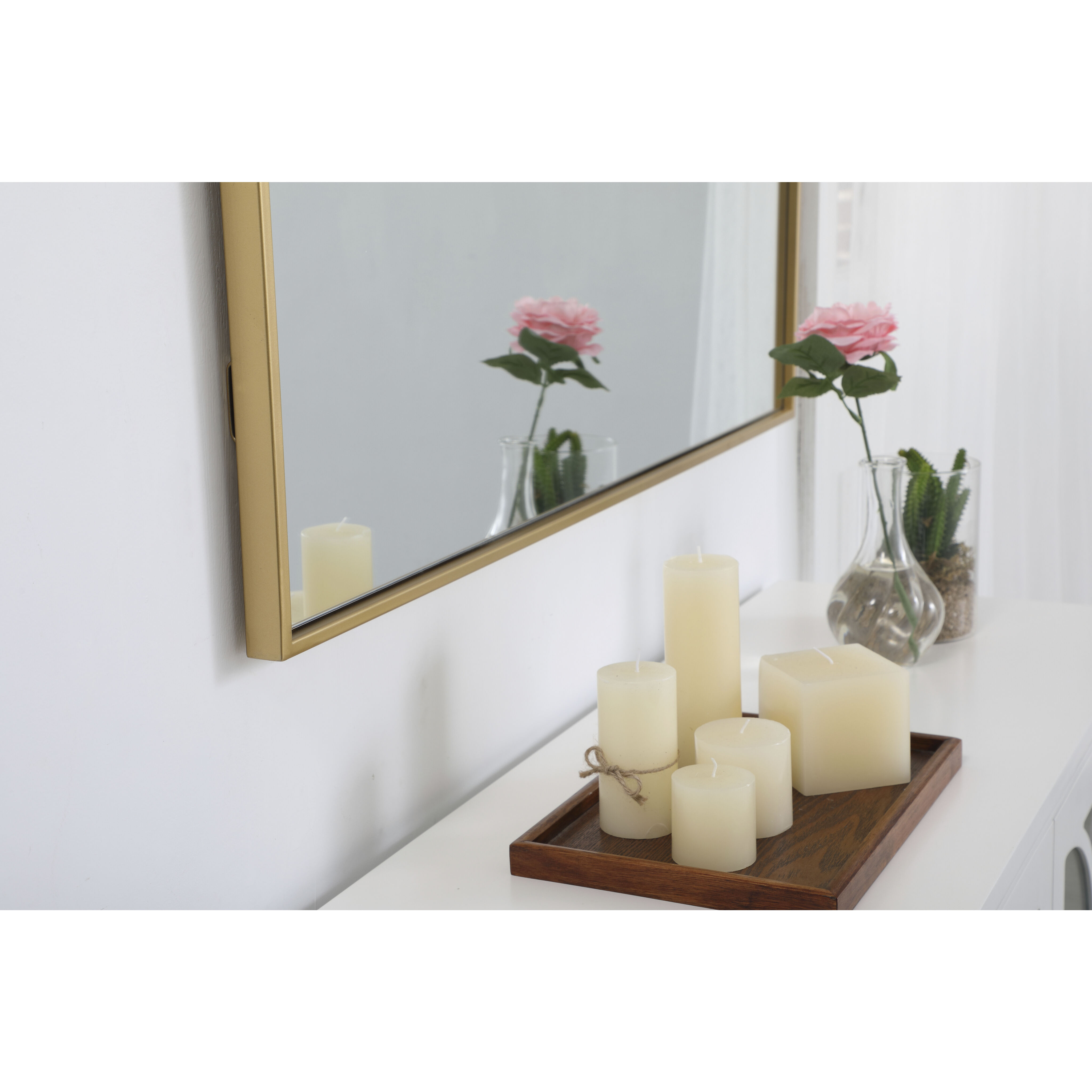 Monet 36 X 36 inch Brass Wall Mirror