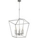 Gabriel 8 Light 22 inch Classic Nickel Foyer Pendant Ceiling Light, Quorum Home