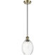 Ballston Preston 1 Light 6.25 inch Antique Brass Mini Pendant Ceiling Light in Clear