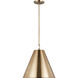 TOB by Thomas O'Brien Gordon 1 Light 15.25 inch Satin Brass Pendant Ceiling Light