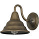 Carmel 1 Light 9 inch Statuary Bronze Outdoor Wall Lantern, Medium