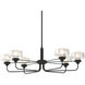 Nola 6 Light 42.4 inch Black Pendant Ceiling Light in Clear
