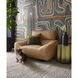 Paget Camel Leather Glider Lounge Chair