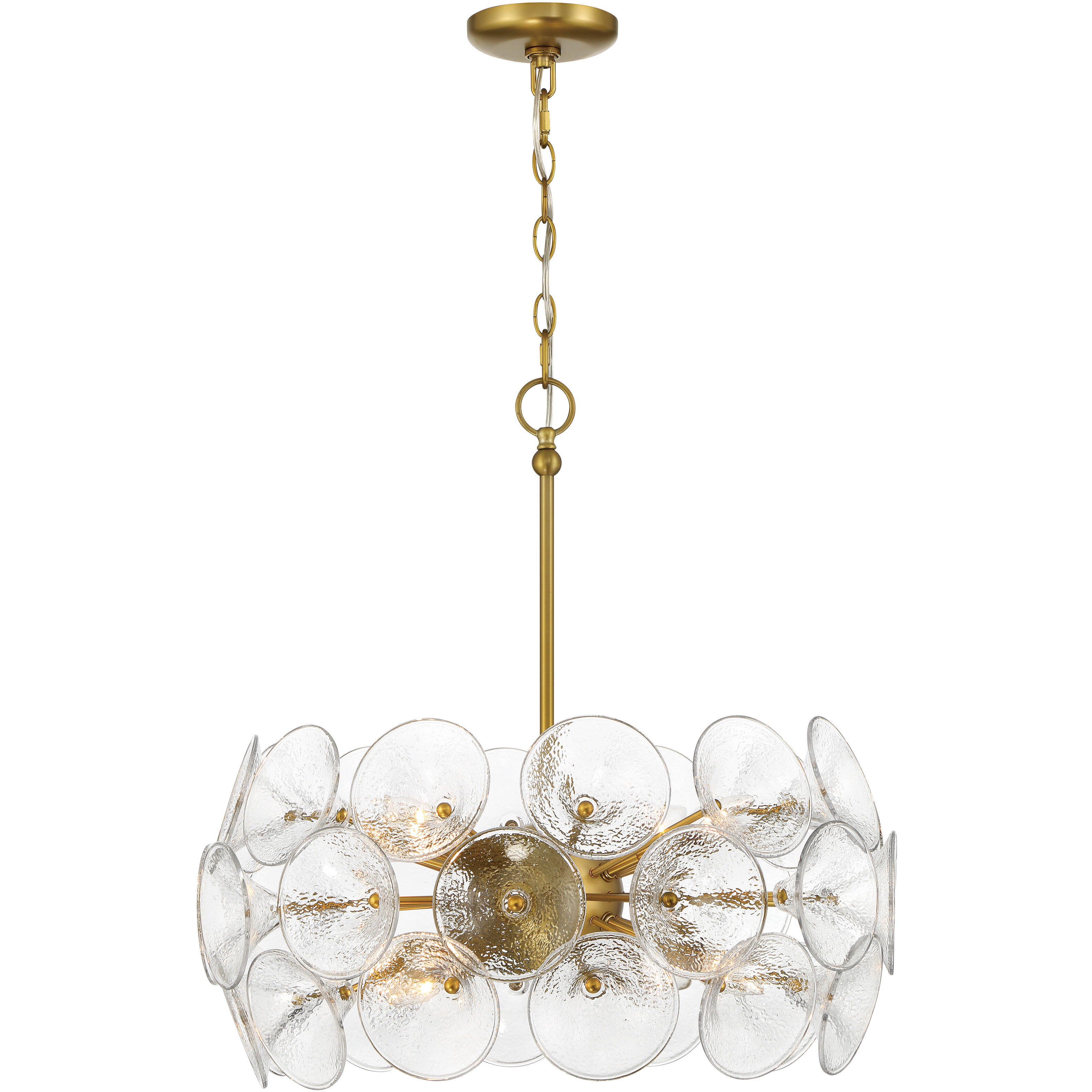Winter 8 Light 22 inch Soft Brass Pendant Ceiling Light