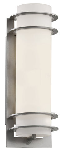 Zephyr 1 Light 16 inch Silver Outdoor Wall Lantern