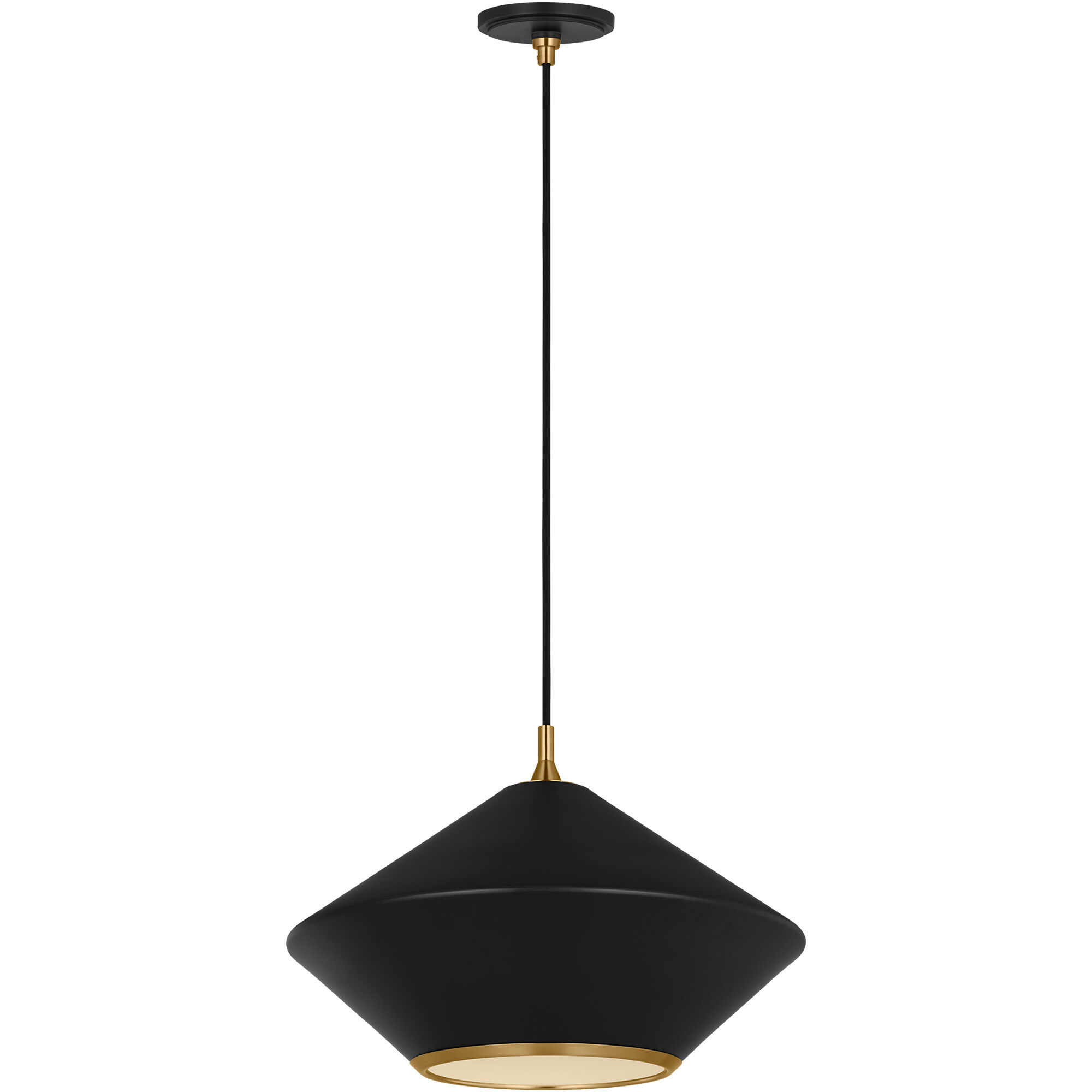 TOB by Thomas O'Brien Stanza 1 Light 19 inch Midnight Black Pendant Ceiling Light