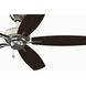 Aire Deluxe 52 inch Brushed Nickel with Cherry/Dark Walnut Blades Indoor/Outdoor Ceiling Fan
