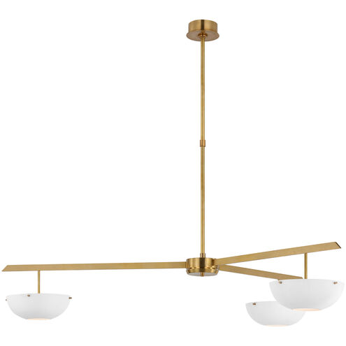 AERIN Valencia LED 54 inch Hand-Rubbed Antique Brass Chandelier Ceiling Light, Extra Large