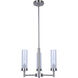 Benson 3 Light 16 inch Brushed Nickel Chandelier Ceiling Light