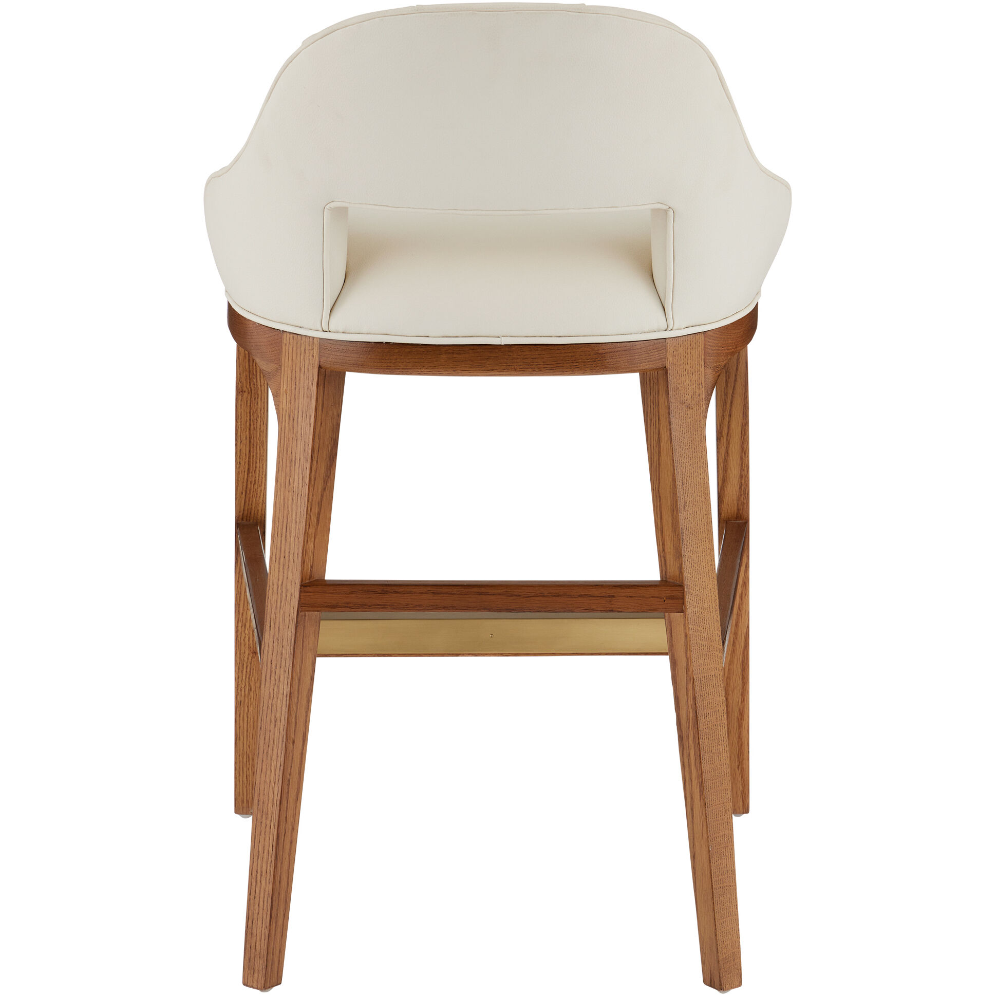 Inga 34 inch Morel Brown/Brushed Brass Counter Stool