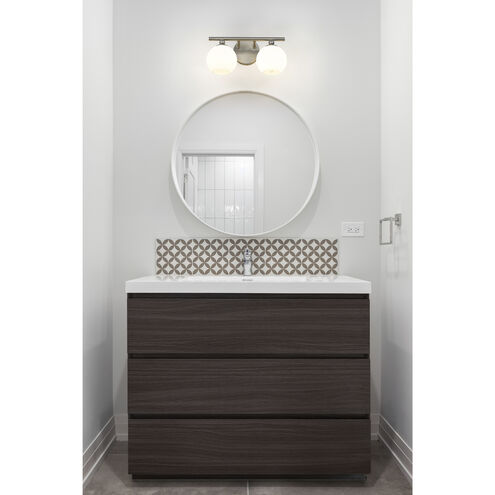 Neoma 2 Light 13.5 inch Brushed Nickel Vanity Wall Light
