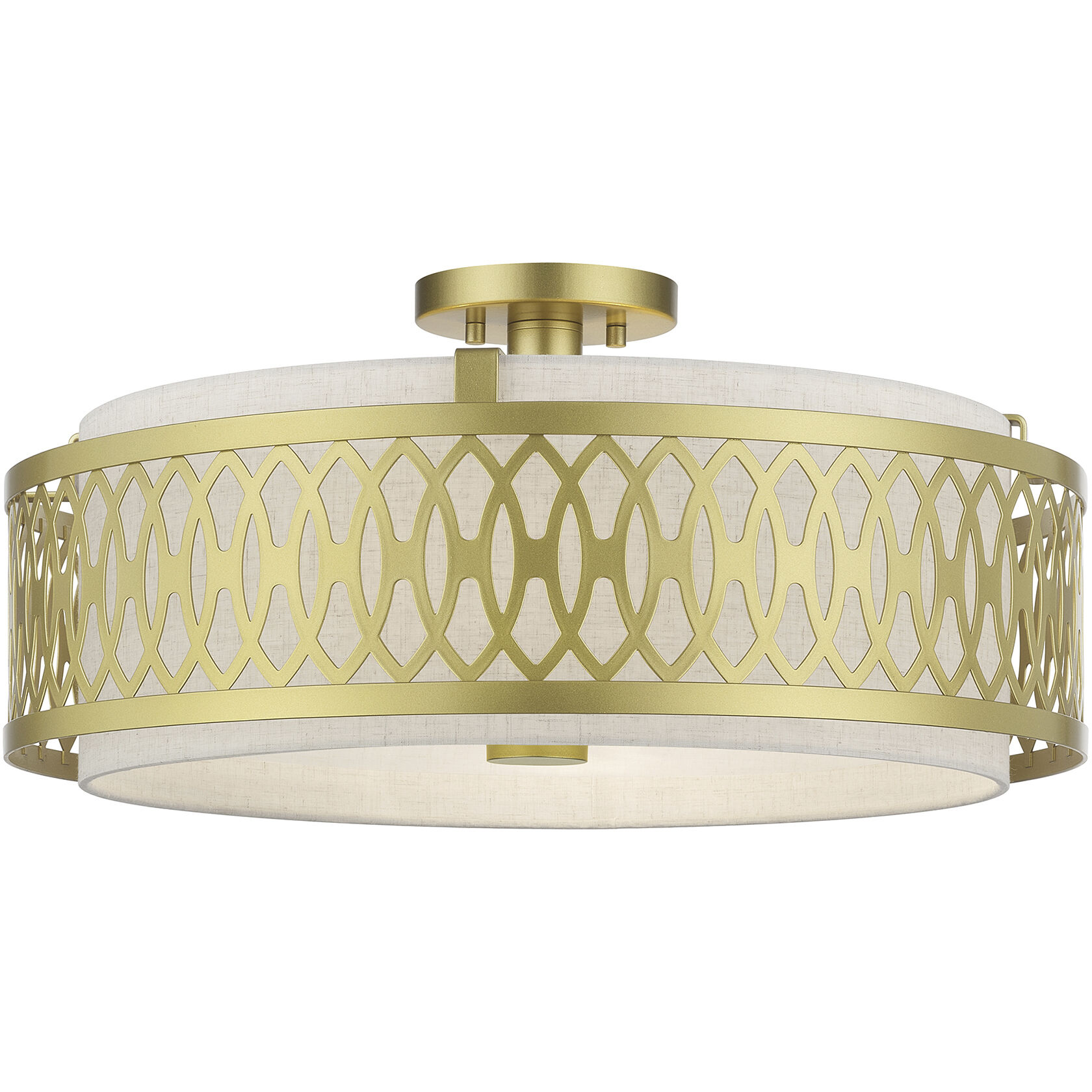 Vistaview 4 Light 21 inch Soft Gold Semi-Flush Ceiling Light