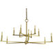 Evelyn 12 Light 48 inch Brushed Brass Foyer Chandelier Ceiling Light