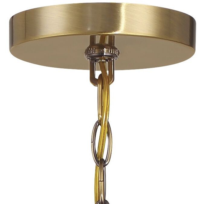 Van Noord 6 Light 32 inch Oxidized Aged Brass Pendant Ceiling Light