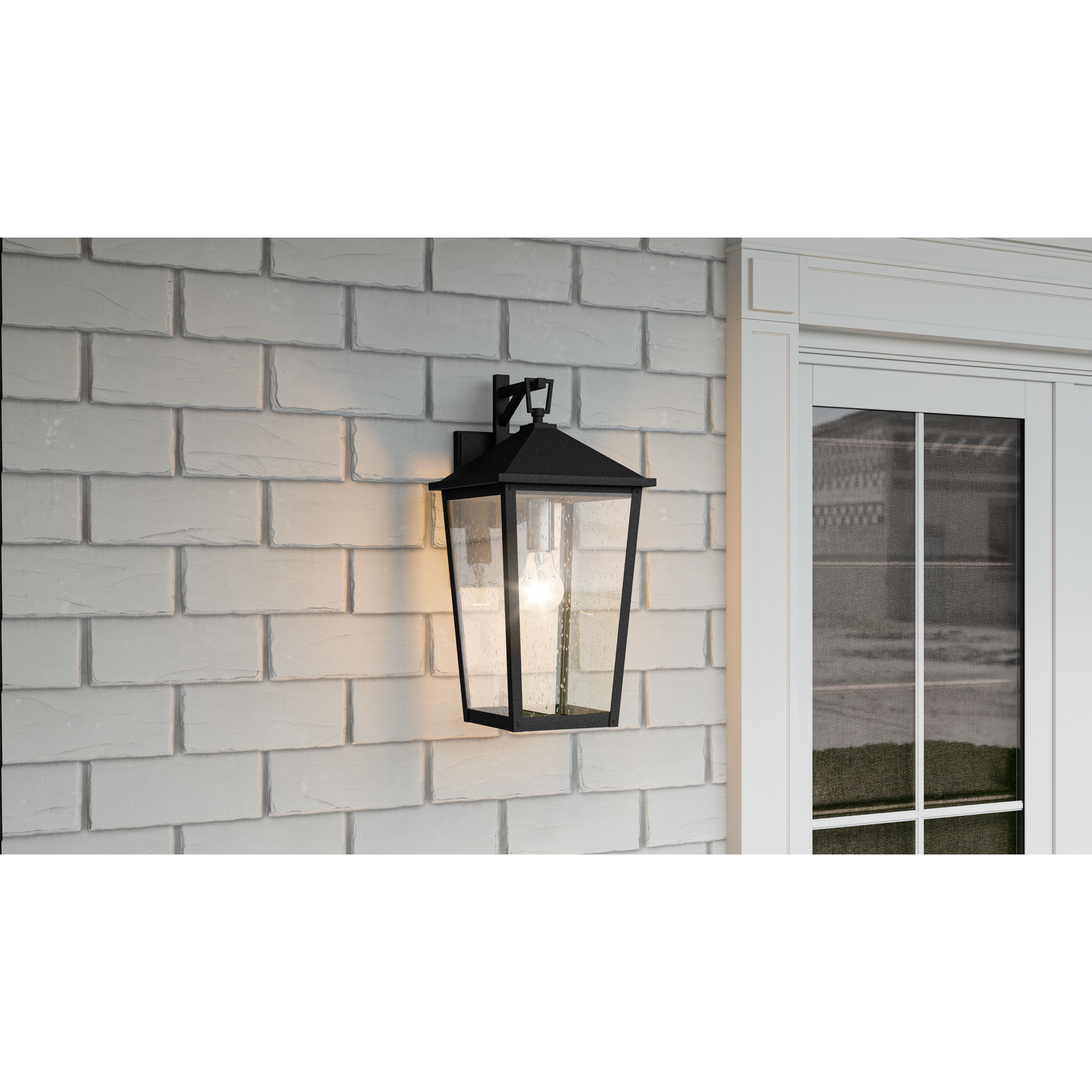 Stoneleigh 1 Light 20 inch Mottled Black Outdoor Wall Lantern