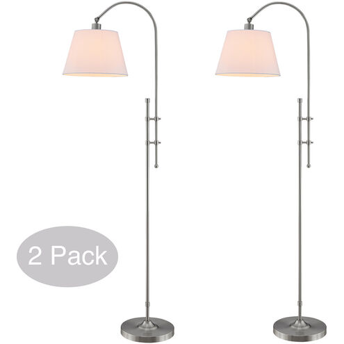 Duane 65 inch 100.00 watt Brushed Nickel Floor Lamp Portable Light