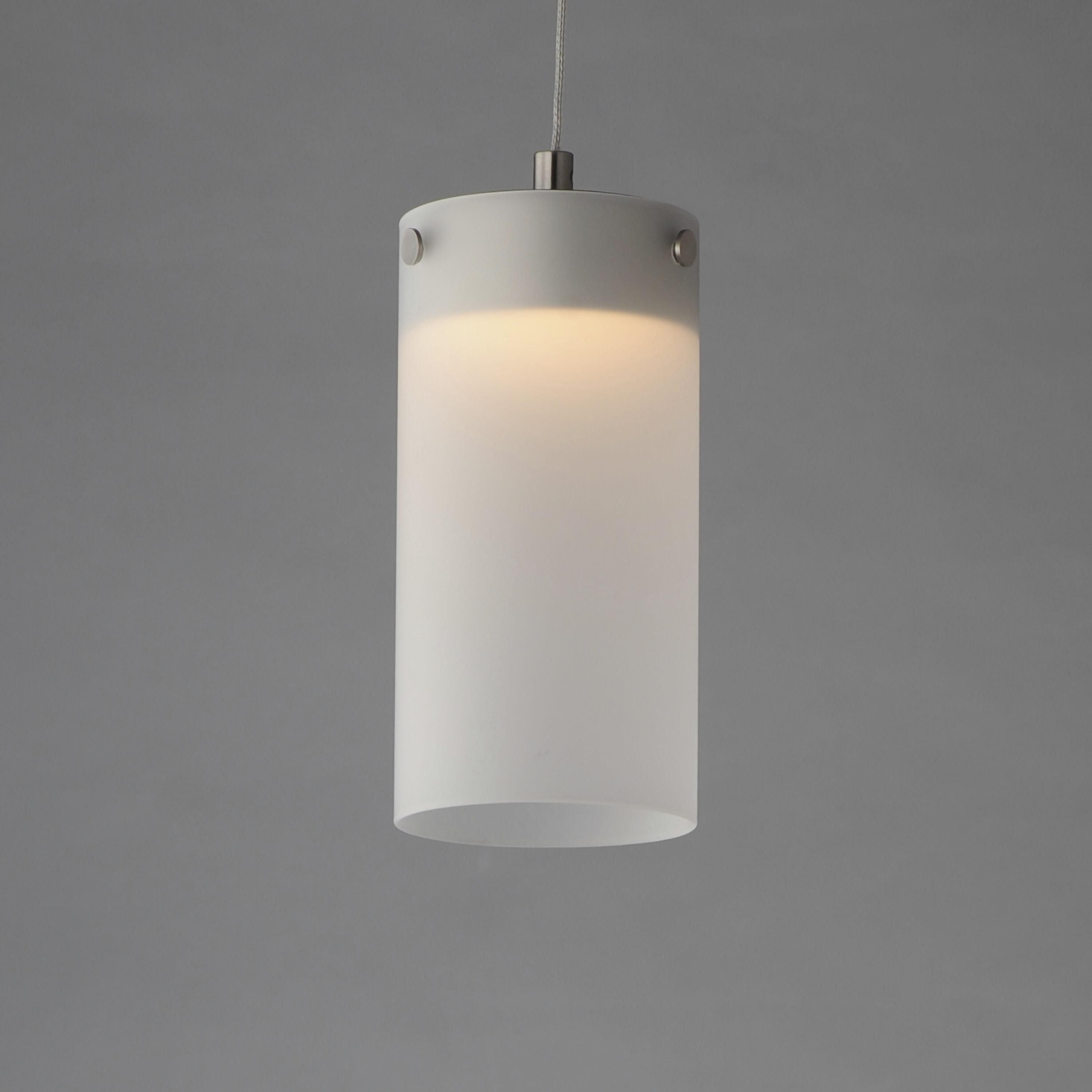 Highball LED 4.25 inch Satin Nickel Mini Pendant Ceiling Light in Translucent Frost