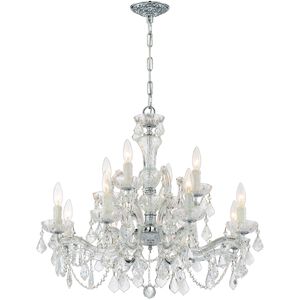 Maria Theresa 12 Light 29 inch Polished Chrome Chandelier Ceiling Light in Clear Hand Cut