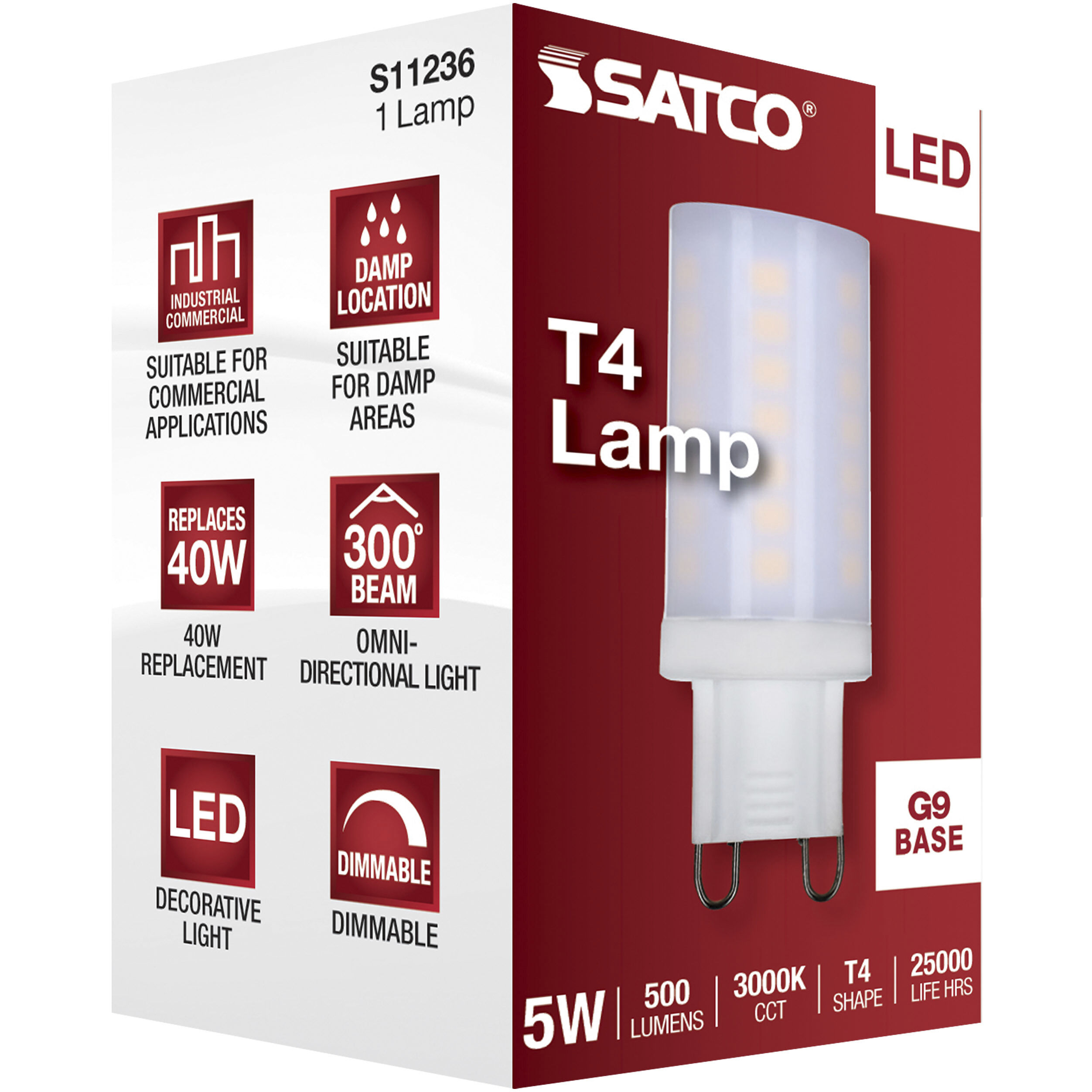 Lumos LED JCD LED G9 Double Loop 5 watt 3000K Mini and Pin-Based LED