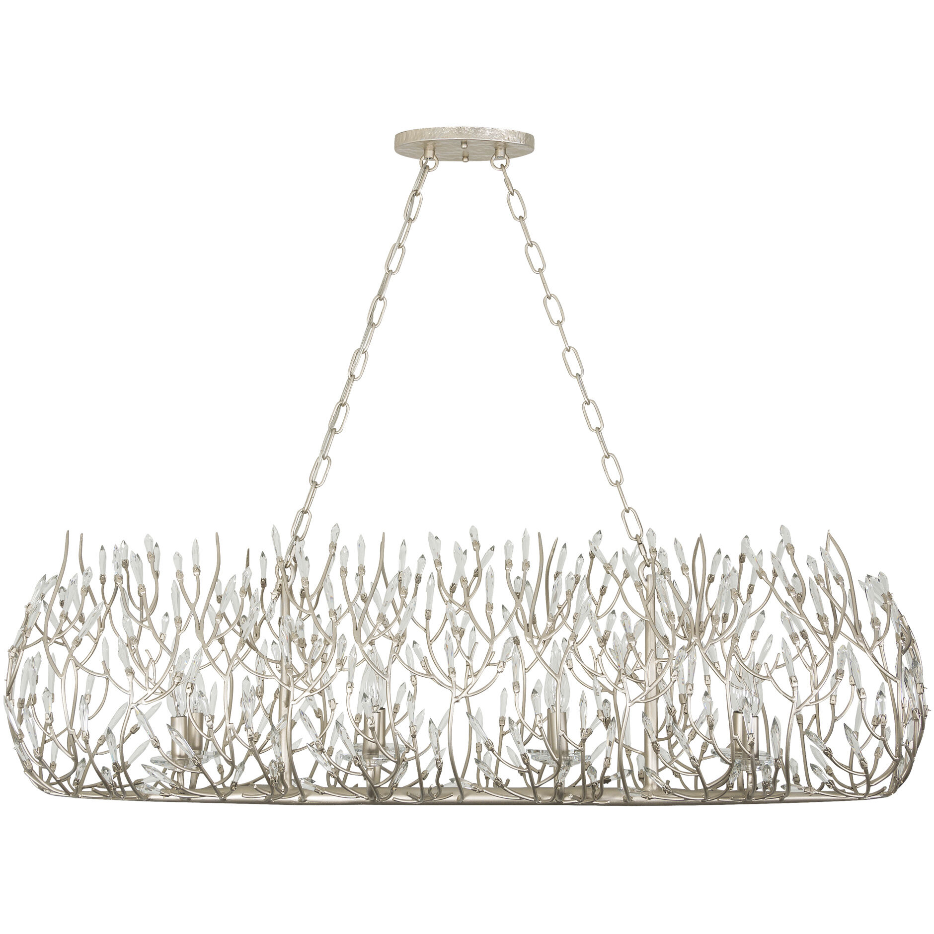 Bask 8 Light 48 inch Gold Dust Linear Pendant Ceiling Light