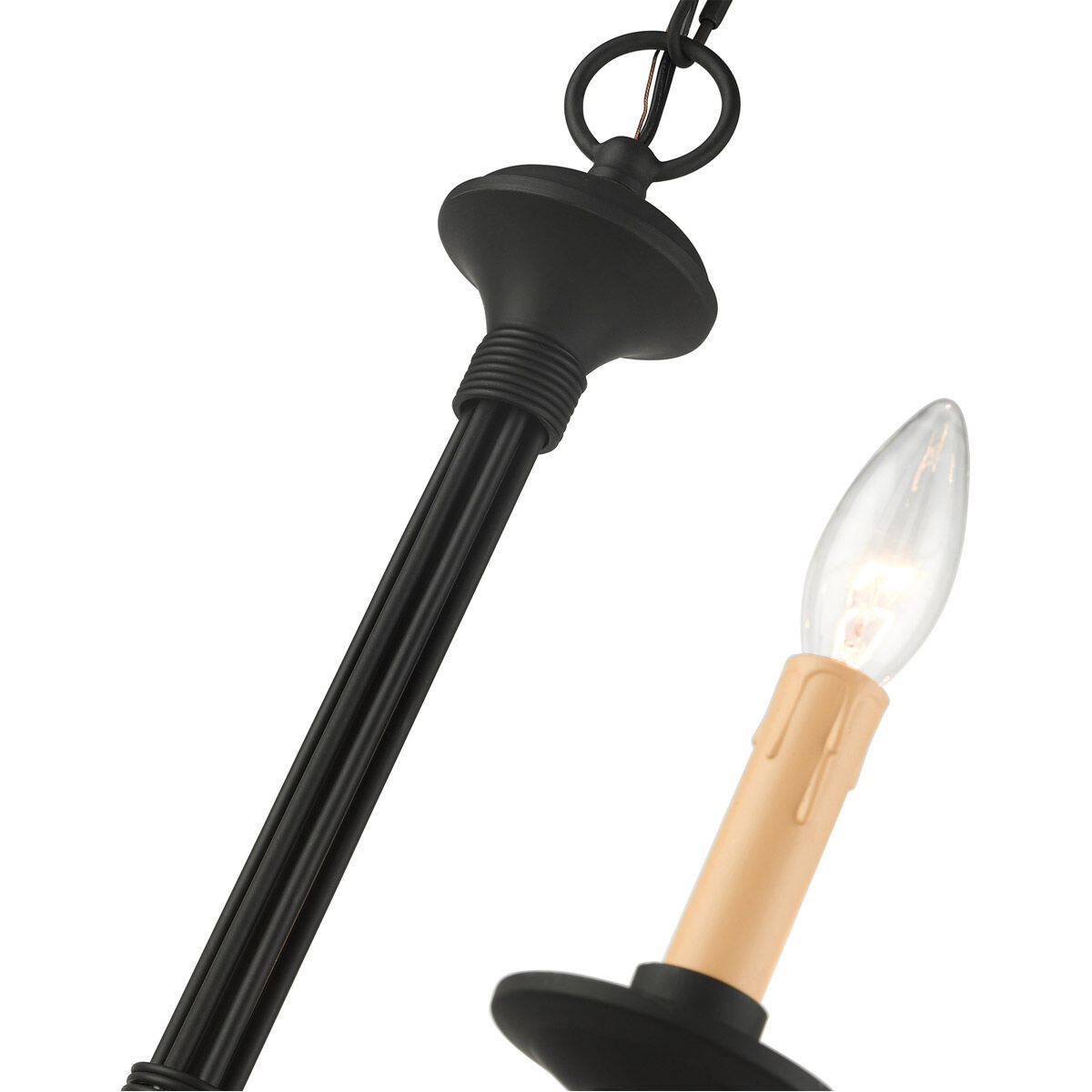 Heritage 6 Light 26 inch Black Chandelier Ceiling Light