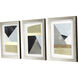 Abstract Blue and Gray and White and Yellow Framed Art