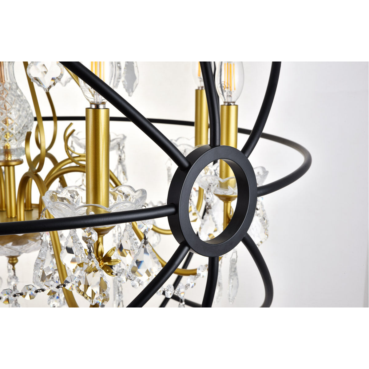 Cordelia 8 Light 32 inch Black and Gold Pendant Ceiling Light