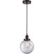 Edison Beacon LED 8 inch Oil Rubbed Bronze Mini Pendant Ceiling Light