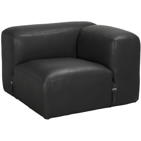 Augustus Santosa Matte Black Modular Sofa, Right Corner