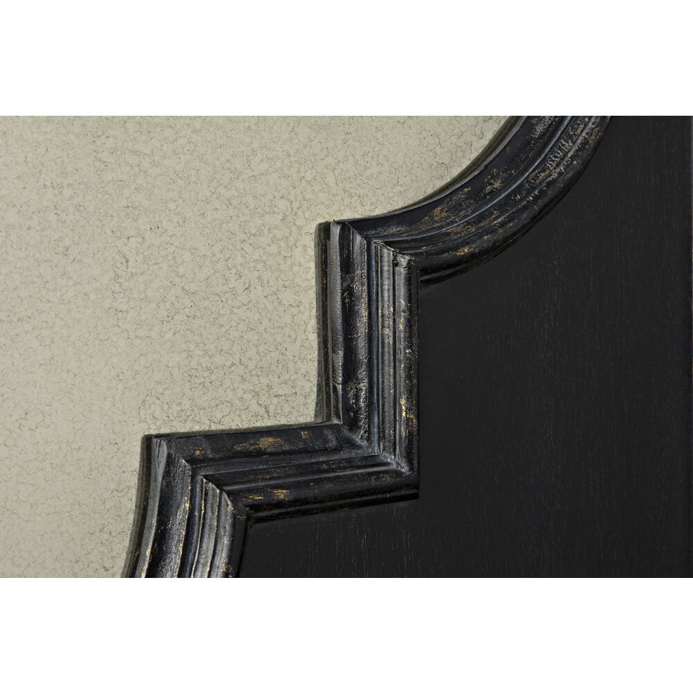Good Luck 80.5 X 40 inch Hand Rubbed Black w/ Gold Trim Mirror