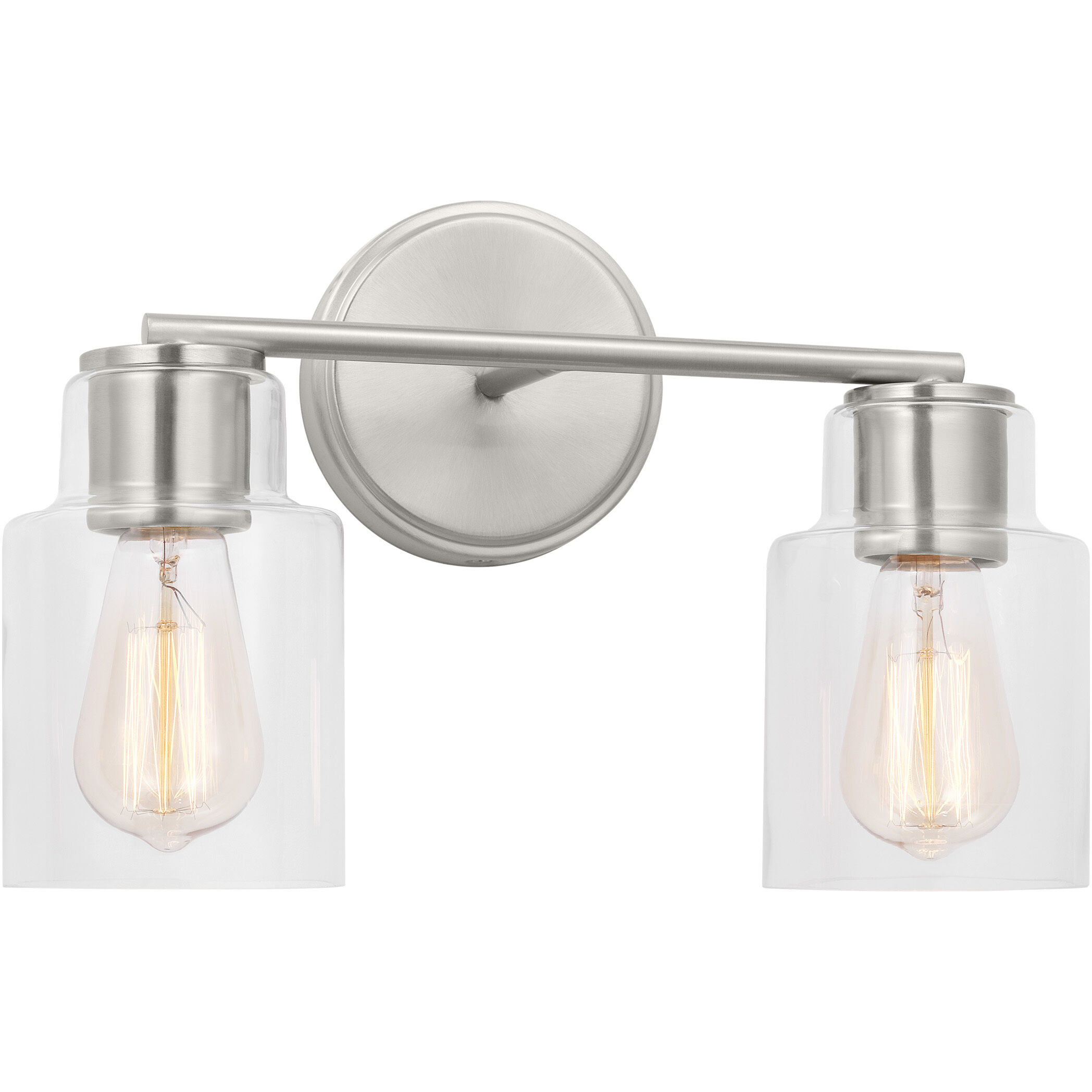 Drew & Jonathan Sayward 2 Light 14.13 inch Brushed Steel Wall Bath Fixture Wall Light