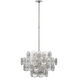 Julie Neill Gianna LED 24 inch Burnished Silver Leaf Chandelier Ceiling Light