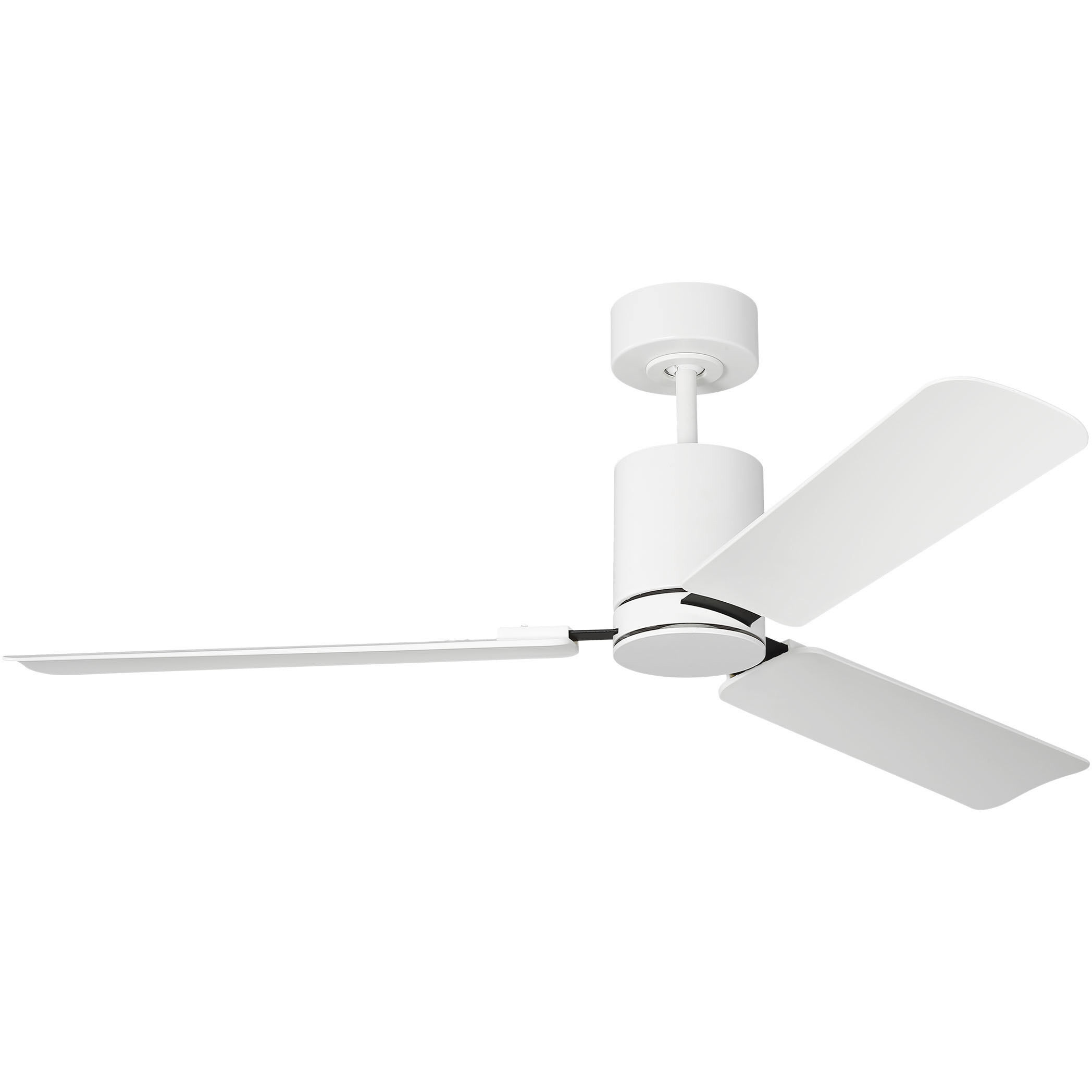 Cleancut 54 inch Matte White with Matte White ABS Blades Indoor/Outdoor Smart Ceiling Fan