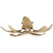 Farah 8 Light 44 inch Vintage Brass Flush Mount Ceiling Light