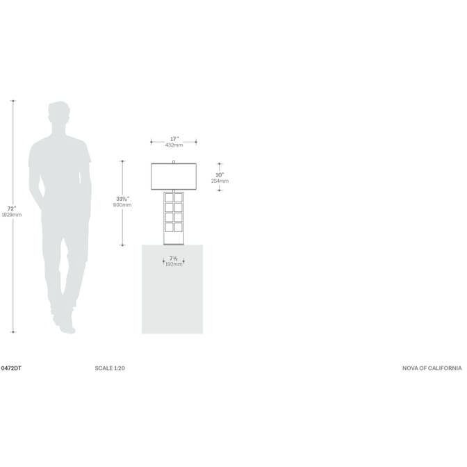 Ventana 32 inch 100.00 watt Espresso and Brushed Nickel Table Lamp Portable Light