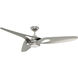 Inez 60 inch Brushed Nickel with Matte Nickel Blades Outdoor Ceiling Fan