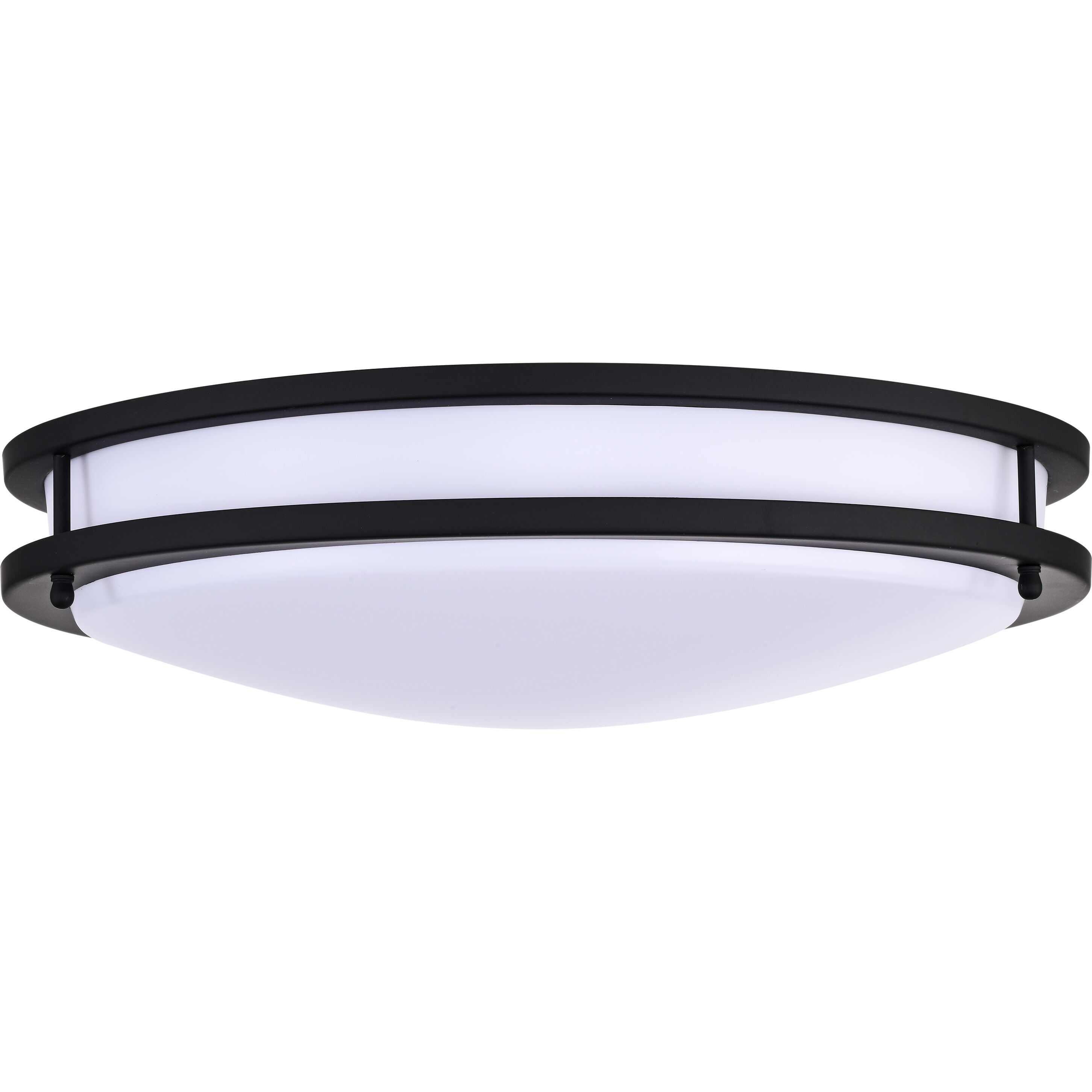 Glamour LED 17 inch Matte Black Flush Mount Ceiling Light