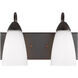 Seville 2 Light 13.5 inch Bronze Wall Bath Fixture Wall Light
