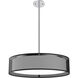 Dalton LED 20 inch Black Organza Pendant Ceiling Light in Five Color Temperatures