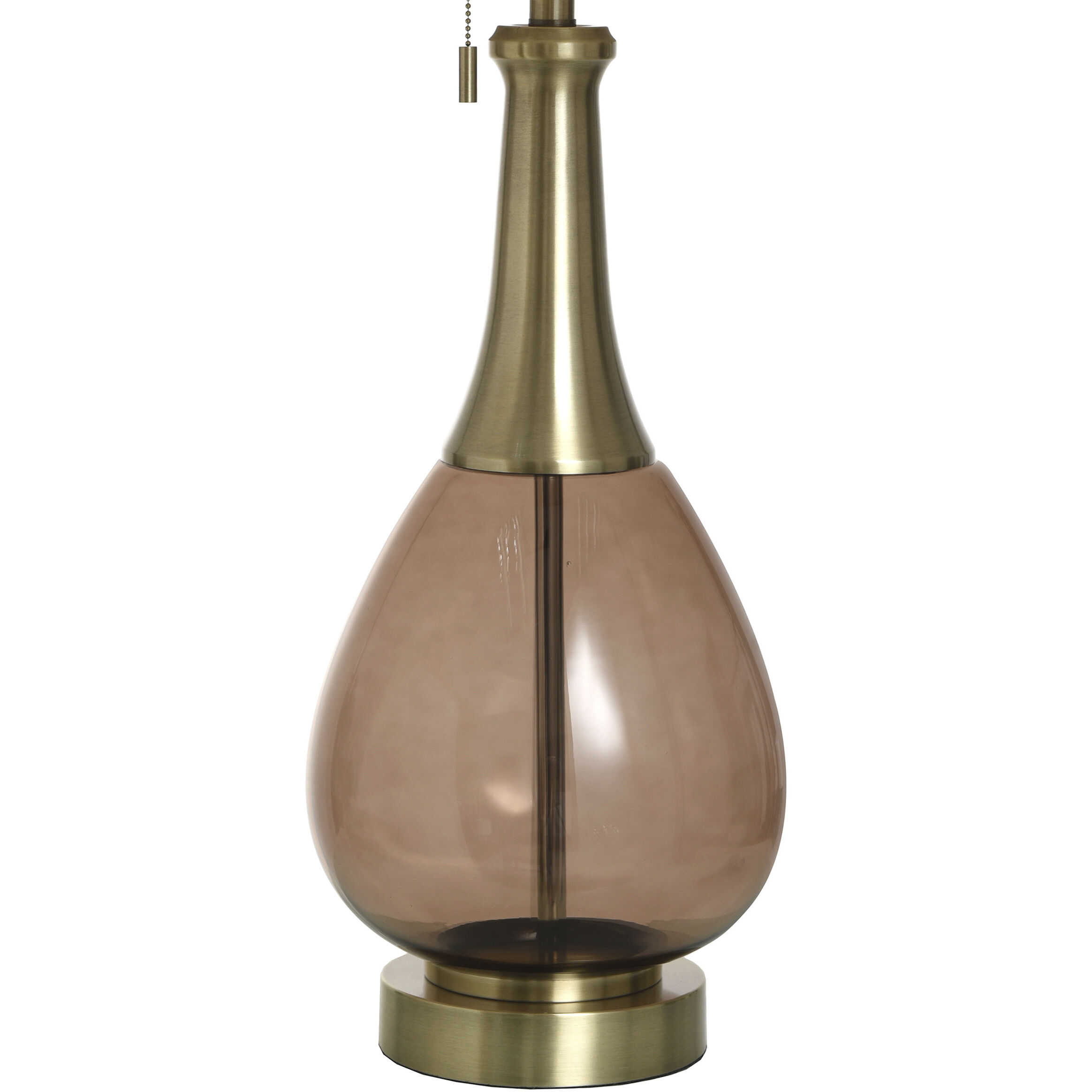 Isaiah 37 inch 100.00 watt Wine Amber Tint and Brass Table Lamp Portable Light