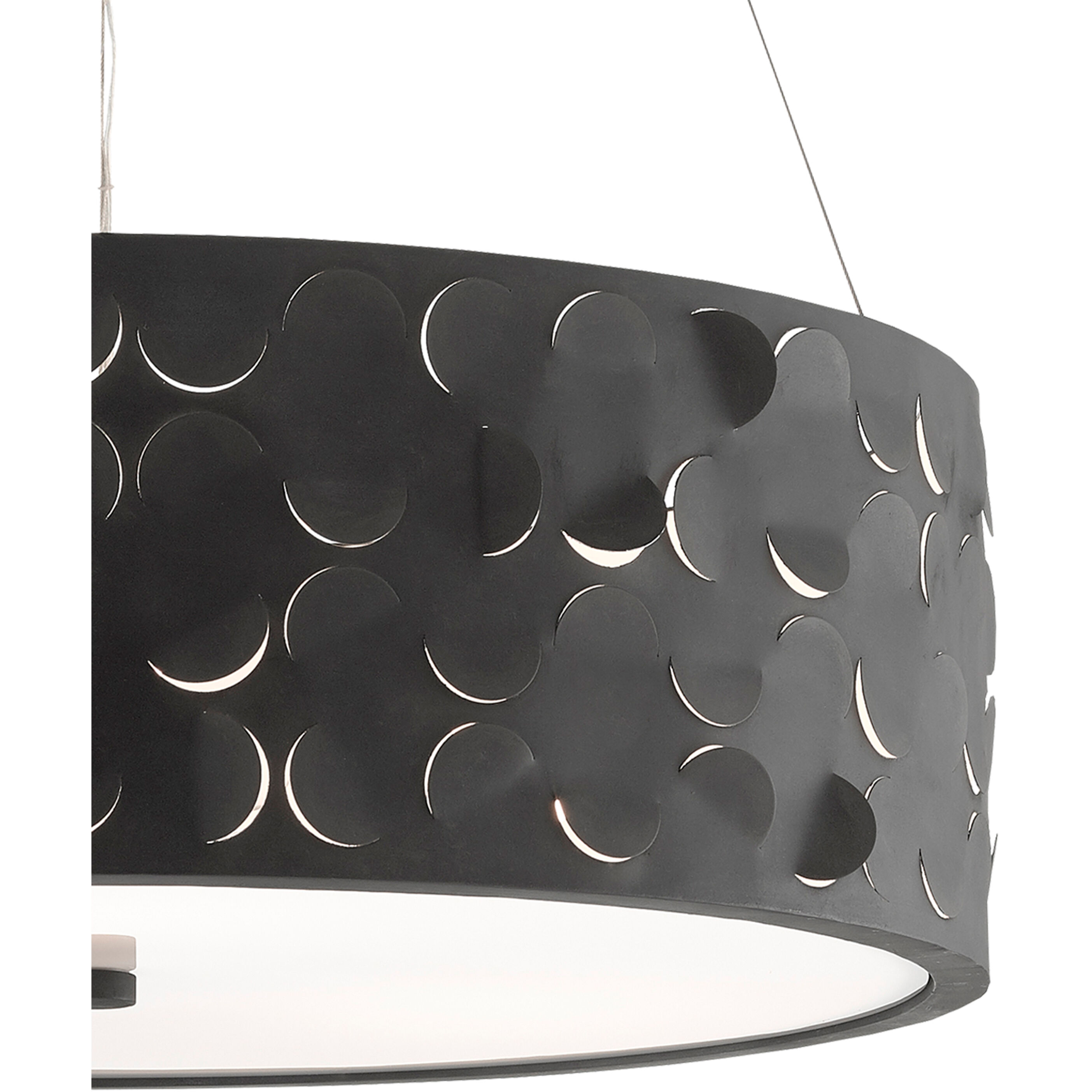 Othman 3 Light 30.5 inch Blacksmith/Sugar White Chandelier Ceiling Light