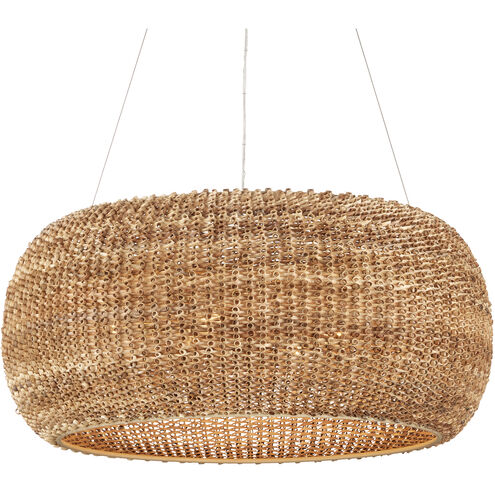 Boucle 6 Light 36 inch Natural/Beige Chandelier Ceiling Light