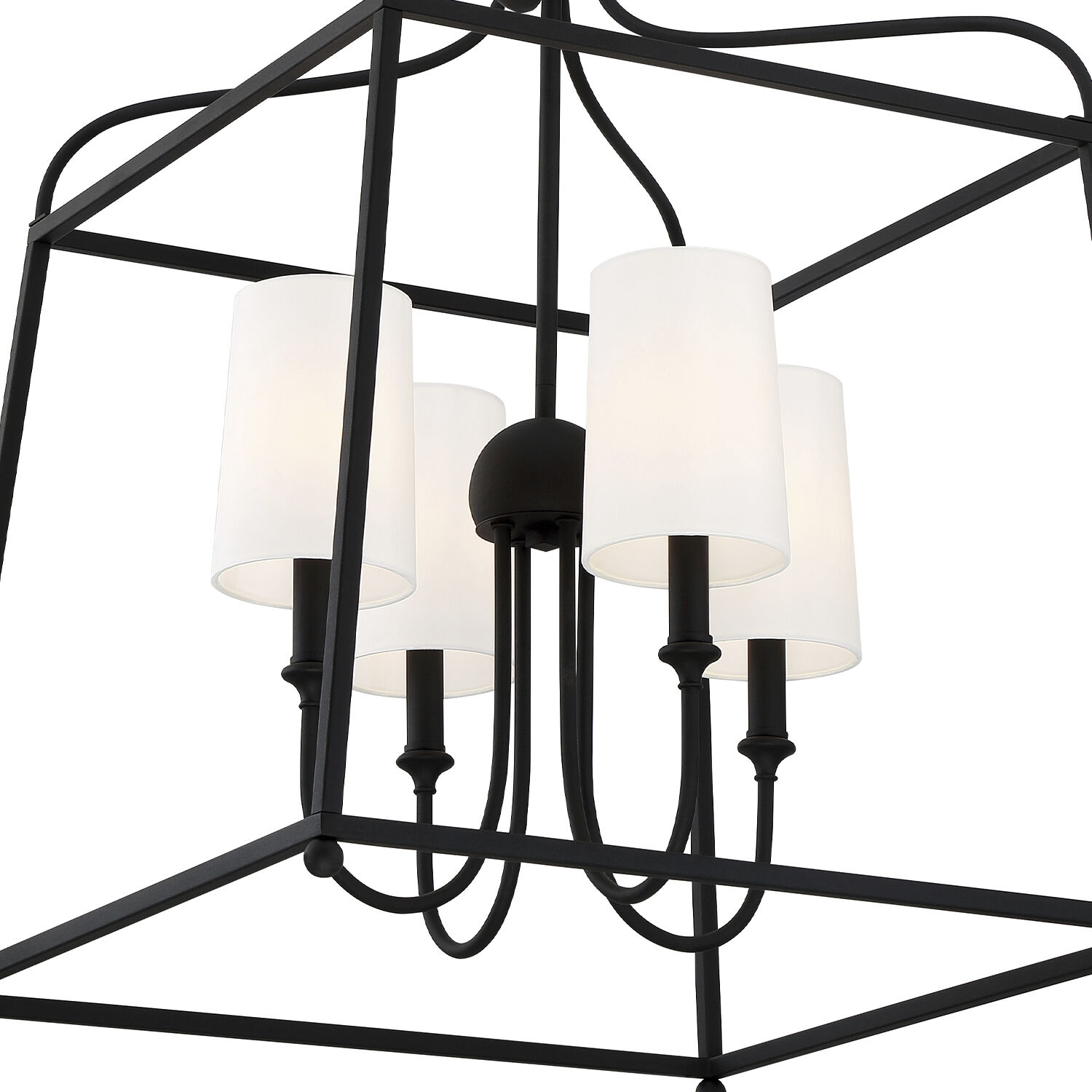 Sylvan 4 Light 21.5 inch Black Forged Lantern Chandelier Ceiling Light