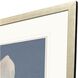 Magnolia on Blue Blue and Brown and Gray and White Framed Art