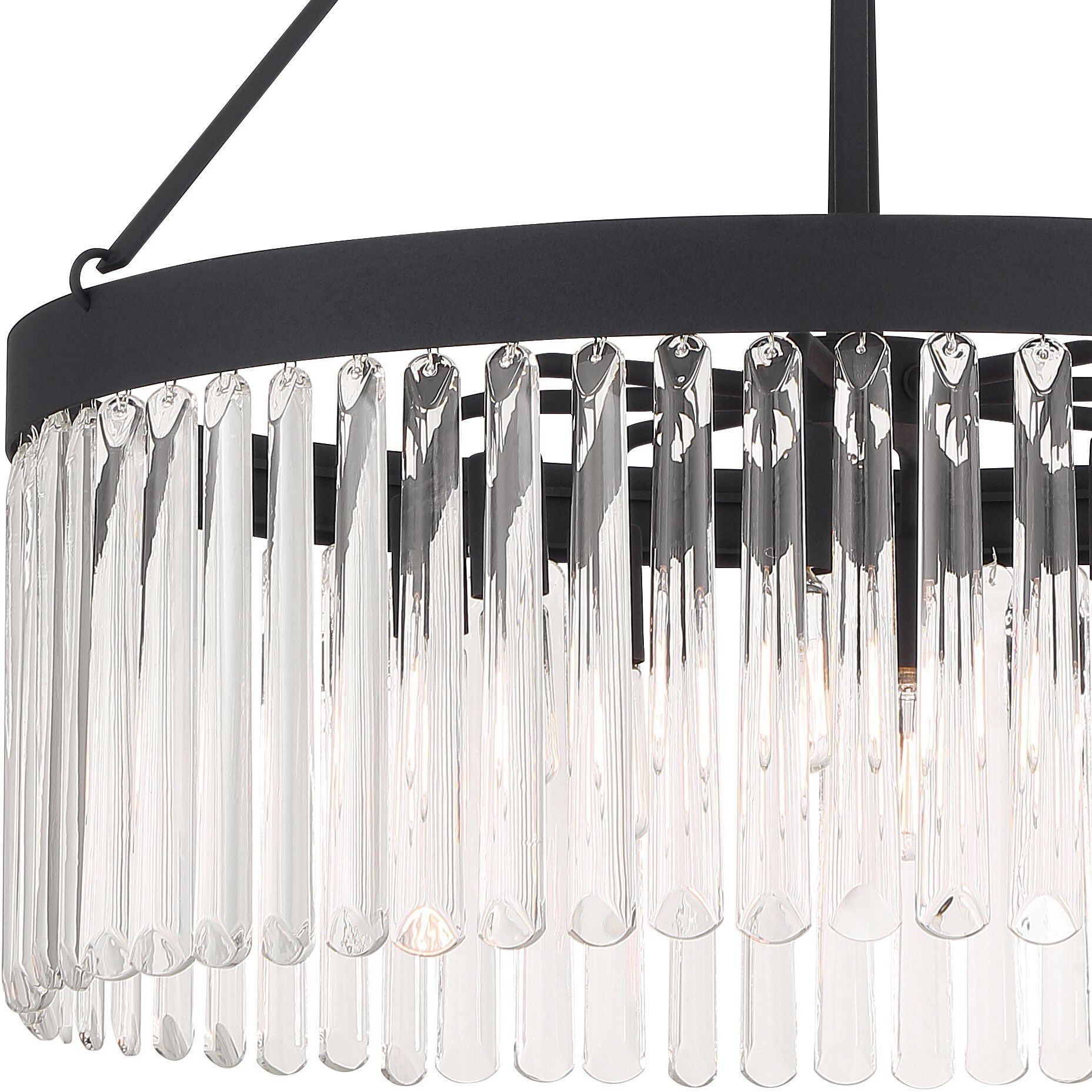 Emory 8 Light 24 inch Black Forged Chandelier Ceiling Light
