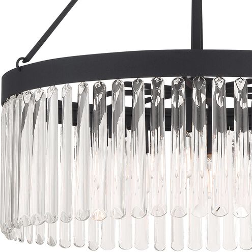 Emory 8 Light 24 inch Black Forged Chandelier Ceiling Light