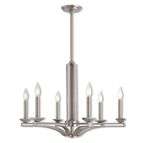 Trumbull 6 Light 26 inch Brushed Nickel Chandelier Ceiling Light