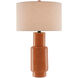 Janeen 31 inch 150 watt Orange/Satin Black Table Lamp Portable Light