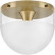 Beck 9 inch Lacquered Brass Indoor Flush Mount Ceiling Light